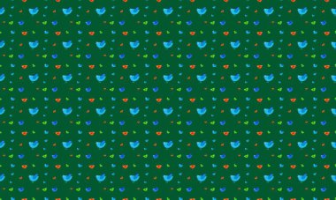 Farklı aksesuarlara sahip renkli arkaplan