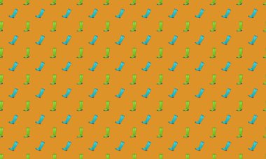 Farklı aksesuarlara sahip renkli arkaplan