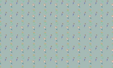 Farklı aksesuarlara sahip renkli arkaplan