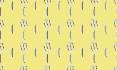 Farklı aksesuarlara sahip renkli arkaplan