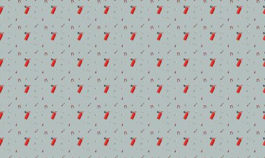 Farklı aksesuarlara sahip renkli arkaplan