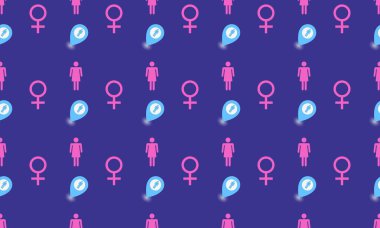 Farklı aksesuarlara sahip renkli arkaplan