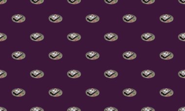 Farklı aksesuarlara sahip renkli arkaplan