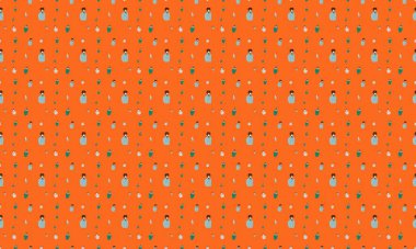 Farklı aksesuarlara sahip renkli arkaplan