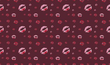 Farklı aksesuarlara sahip renkli arkaplan