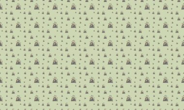 Farklı aksesuarlara sahip renkli arkaplan