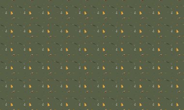 Farklı aksesuarlara sahip renkli arkaplan