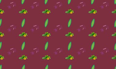 Farklı aksesuarlara sahip renkli arkaplan