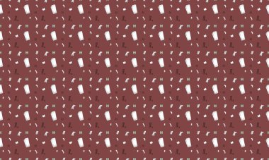 Farklı aksesuarlara sahip renkli arkaplan