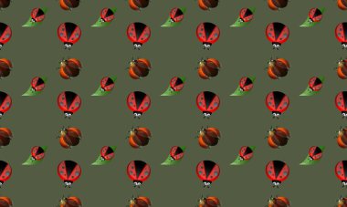 Farklı aksesuarlara sahip renkli arkaplan