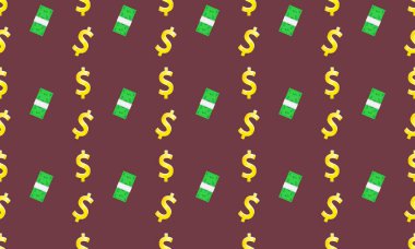 Farklı aksesuarlara sahip renkli arkaplan