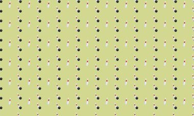 Farklı aksesuarlara sahip renkli arkaplan