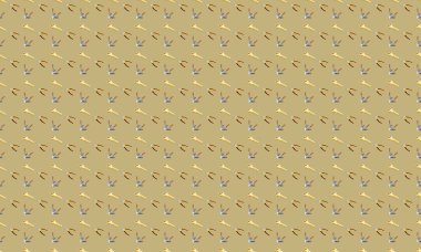 Farklı aksesuarlara sahip renkli arkaplan