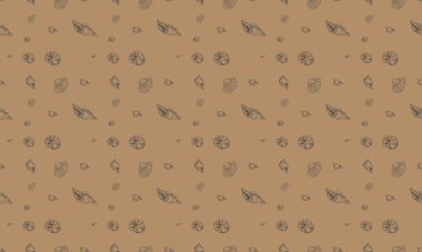 Farklı aksesuarlara sahip renkli arkaplan