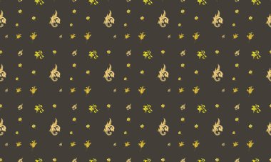 Farklı aksesuarlara sahip renkli arkaplan