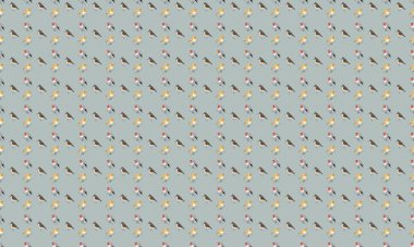 Farklı aksesuarlara sahip renkli arkaplan