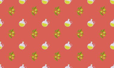 Farklı aksesuarlara sahip renkli arkaplan