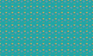 Farklı aksesuarlara sahip renkli arkaplan