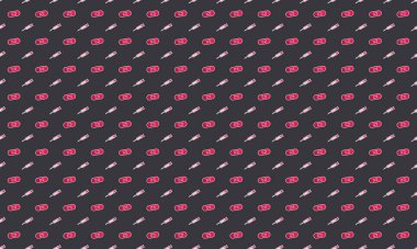 Farklı aksesuarlara sahip renkli arkaplan