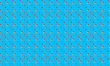 Farklı aksesuarlara sahip renkli arkaplan