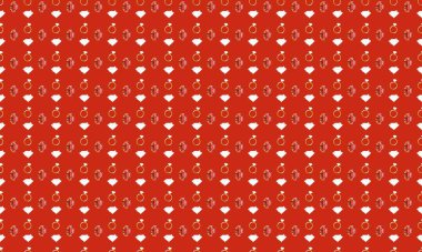 Farklı aksesuarlara sahip renkli arkaplan