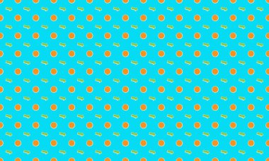 Farklı aksesuarlara sahip renkli arkaplan