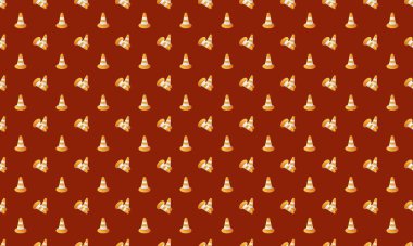 Farklı aksesuarlara sahip renkli arkaplan