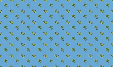 Farklı aksesuarlara sahip renkli arkaplan