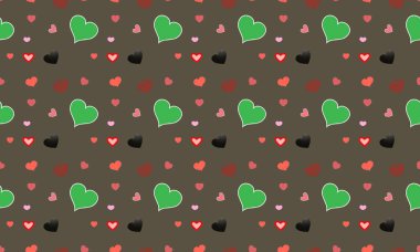 Farklı aksesuarlara sahip renkli arkaplan