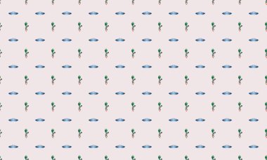 Farklı aksesuarlara sahip renkli arkaplan