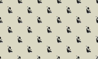 Farklı aksesuarlara sahip renkli arkaplan