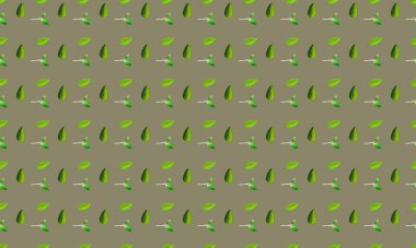 Farklı aksesuarlara sahip renkli arkaplan