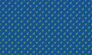 Farklı aksesuarlara sahip renkli arkaplan