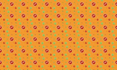 Farklı aksesuarlara sahip renkli arkaplan