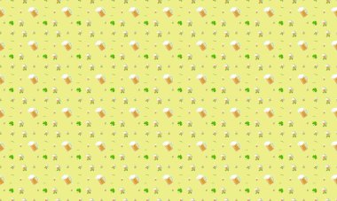 Farklı aksesuarlara sahip renkli arkaplan