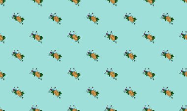 Farklı aksesuarlara sahip renkli arkaplan