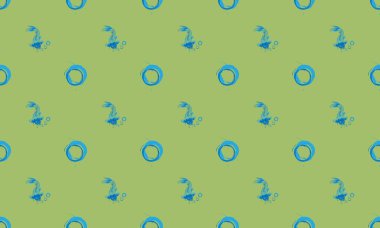 Farklı aksesuarlara sahip renkli arkaplan