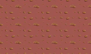 Farklı aksesuarlara sahip renkli arkaplan