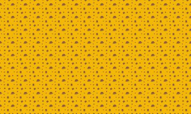 Farklı aksesuarlara sahip renkli arkaplan