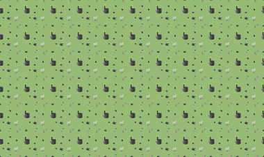 Farklı aksesuarlara sahip renkli arkaplan