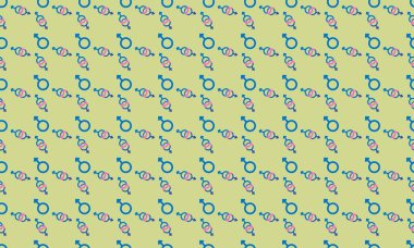 Farklı aksesuarlara sahip renkli arkaplan