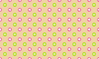 Farklı aksesuarlara sahip renkli arkaplan