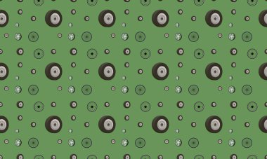 Farklı aksesuarlara sahip renkli arkaplan