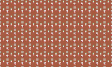 Farklı aksesuarlara sahip renkli arkaplan