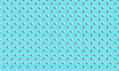 Farklı aksesuarlara sahip renkli arkaplan