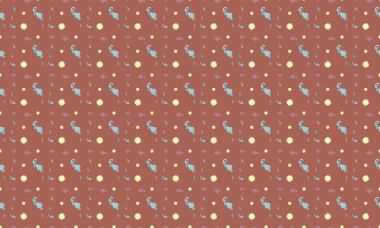 Farklı aksesuarlara sahip renkli arkaplan