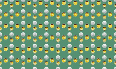 Farklı aksesuarlara sahip renkli arkaplan