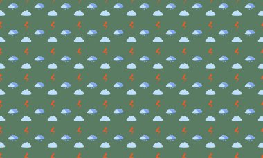 Farklı aksesuarlara sahip renkli arkaplan