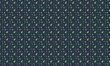 Farklı aksesuarlara sahip renkli arkaplan