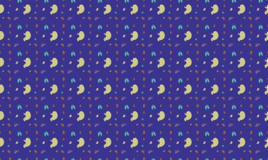 Farklı aksesuarlara sahip renkli arkaplan